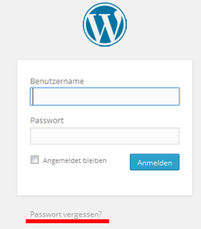 Wordpress Passwort vergessen